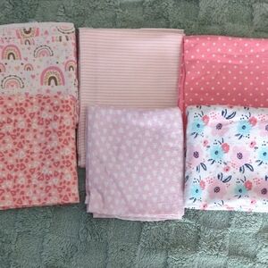 Gerber Pink and White Baby Cloth Set